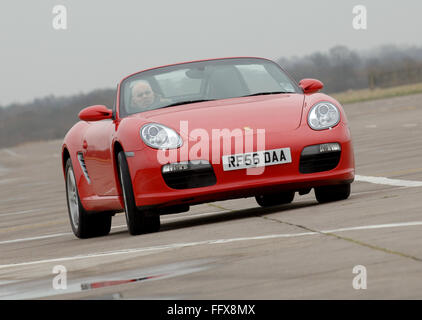 Red 2007 Porsche Boxster convertible German sports car Stock Photo