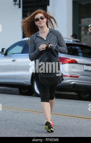 Amy Adams seen leaving Balayage hair salon  Featuring: Amy Adams Where: Los Angeles, California, United States When: 07 Jan 2016 Stock Photo