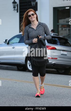 Amy Adams seen leaving Balayage hair salon  Featuring: Amy Adams Where: Los Angeles, California, United States When: 07 Jan 2016 Stock Photo