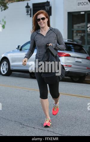 Amy Adams seen leaving Balayage hair salon  Featuring: Amy Adams Where: Los Angeles, California, United States When: 07 Jan 2016 Stock Photo