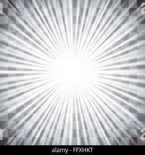 Spotlights on Dark Checkered Background. Stock Photo