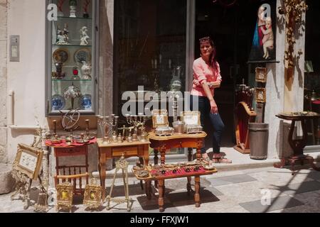 Bric a Brac Shop In Taormina Sicily Stock Photo