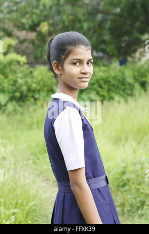 School going girl , Maharashtra , India MR#703Z Stock Photo