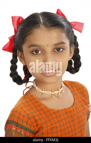 Ten year old rural girl in well dressed MR#743C Stock Photo