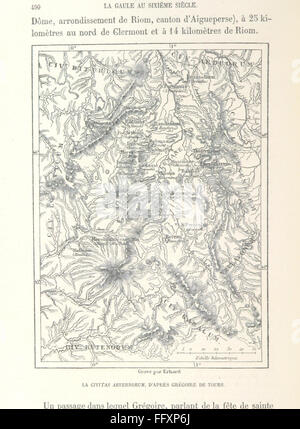 Géographie de la Gaule au VIe siècle. (Atlas.) Image taken from page
