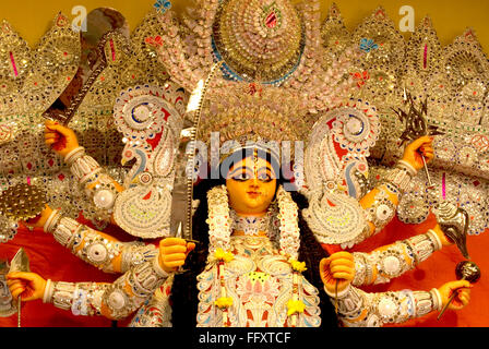 Goddess Durga as determined warrior devi Stock Photo