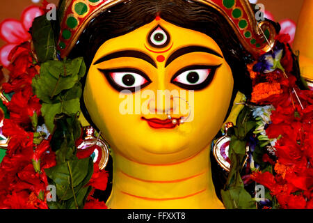 Portrait Durga calcutta india Stock Photo