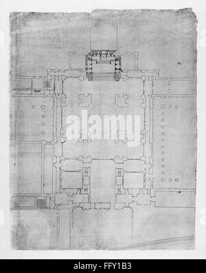 EL ESCORIAL: FLOOR PLAN. /nFloor plan of the Escorial Palace in Spain ...