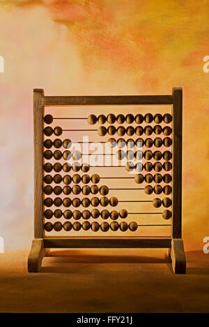 Concept , learning counting , wooden abacus Stock Photo