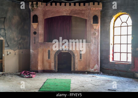 The inside room of a medieval theme park Stock Photo