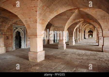 Interior view of jama masjid  ; Mandu ; Dhar ; Madhya Pradesh ; India Stock Photo