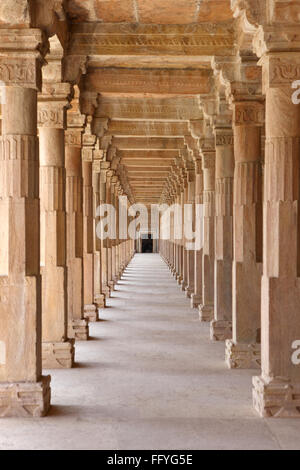Pillars and hall of jama masjid ; Mandu ; Madhya Pradesh ; India Stock Photo