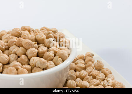 chick peas in bowl Stock Photo
