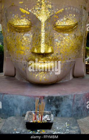 Statue of Buddha in Sarnath , Varanasi , Uttar Pradesh , India Stock Photo