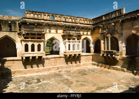 Queen's Bath in Hampi , Karnataka , India Stock Photo