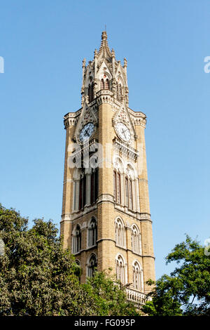 Mumbai University Rajabai tower clock tower , Bombay Mumbai , Maharashtra , India Stock Photo