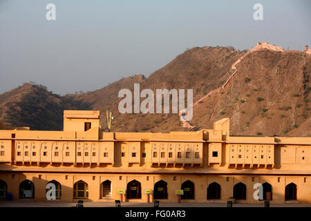 Structure inside Amber as Amer fort in 1592 ; Jaipur ; Rajasthan in India Stock Photo