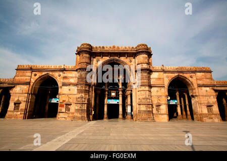 Teen Darwaza, three doors, Jama Masjid, Ahmedabad, Gujarat, India, Asia, Indian mosque, Asian mosque Stock Photo