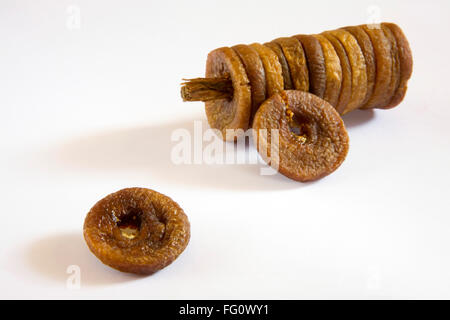 Dry Fruits , Anjir Fig on white background Stock Photo