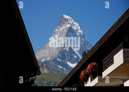 Zermatt, Matterhorn, Kanton Wallis, Schweiz/ Switzerland. Stock Photo