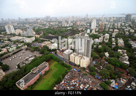 aerial view of wadala depot and ambedkar college ; Dadar ; Bombay ...