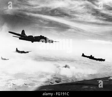 Photograph Of Boeing B-17 Flying Fortresses Dropping Bombs During The ...