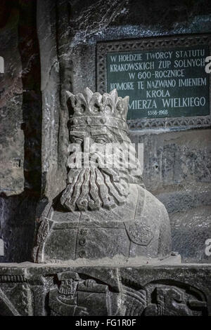 Wieliczka Salt mine near Krakow Stock Photo