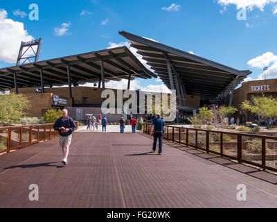 Entrance, spring training baseball game, Salt River Fields at Talking Stick, Scottsdale, Arizona. Stock Photo