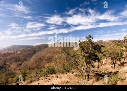 View of Satpura ranges from Chikhaldara ; district Amravati ; Maharashtra ; India Stock Photo