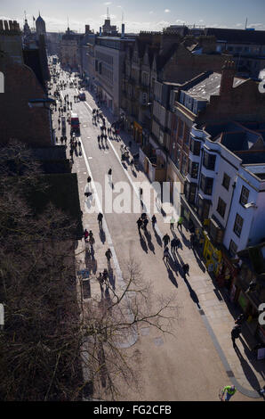 Cornmarket street, city of Oxford, England, home to the oldest university in Britain. Stock Photo