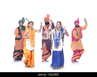 Dancers performing folk dance bhangra MR#779B;779C;779D;779E;779F Stock Photo