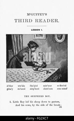 McGUFFEY'S READER, 1879. /nLesson page from an edition of William ...