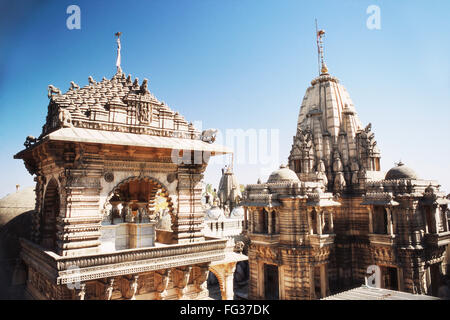 Jain temple , Shatrunjaya Hill , Palitana Hills , Palitana , Gujarat , India , Asia Stock Photo