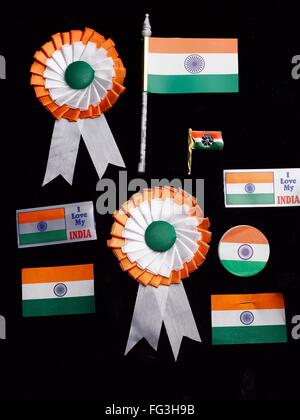 Indian flag badge India Stock Photo