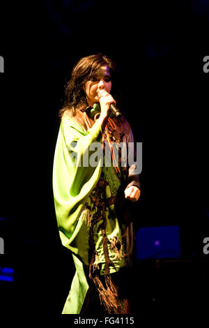 Bjork performing on the other stage at the Glastonbury Festival 2007, Somerset, England, United Kingdom. Stock Photo