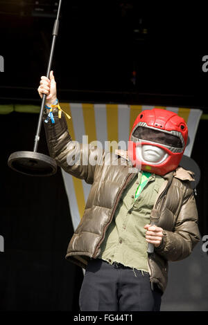 Super Furry Animals playing at the Glastonbury Festival 2007, Somerset, England, United Kingdom. Stock Photo