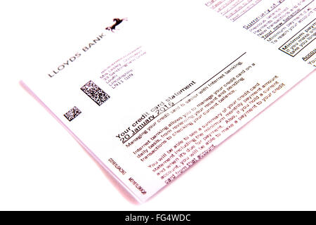 Credit Card Statement Payment Due Money Owed Pay Debt Worry Debts Owing Cutout Cut Out White Background Isolated Copy Space Stock Photo Alamy