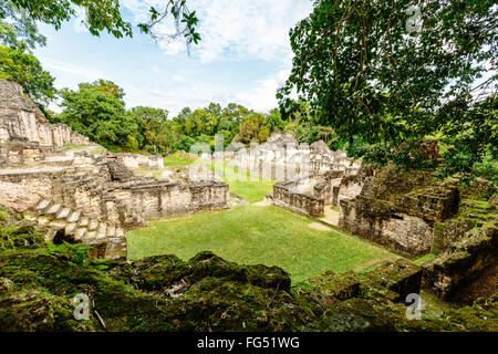 Central Acropolis, Tikal, Guatemala Stock Photo