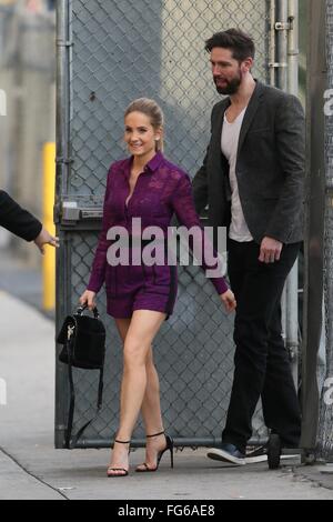 Joanne Froggatt seen arriving at the ABC studios for Jimmy Kimmel Live  Featuring: Joanne Froggatt Where: Los Angeles, California, United States When: 11 Jan 2016 Stock Photo