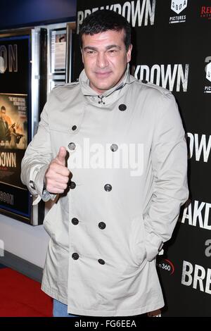 UK premiere of 'Breakdown' - Red Carpet Arrivals  Featuring: Tamer Hassan Where: London, United Kingdom When: 12 Jan 2016 Stock Photo