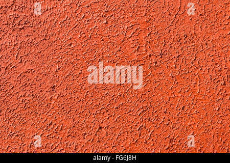 Red-painted wall, texture, abstract background Stock Photo