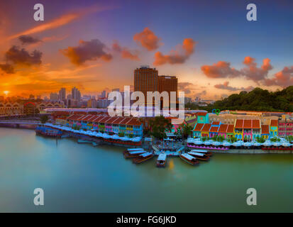 Clarke Quay Singapore Stock Photo