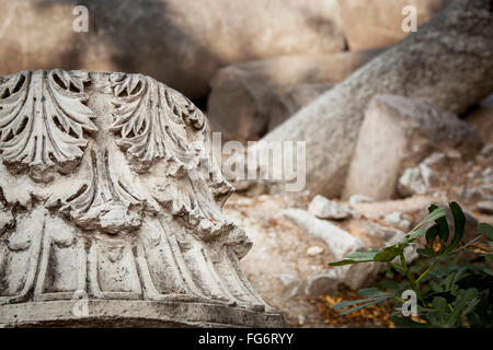 Stone ruins at a biblical site; Thyatira, Turkey Stock Photo