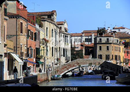 geography / travel, Italy, Venetia, Venice, Dorsoduro, Rio di Santa Margherita, Additional-Rights-Clearance-Info-Not-Available Stock Photo