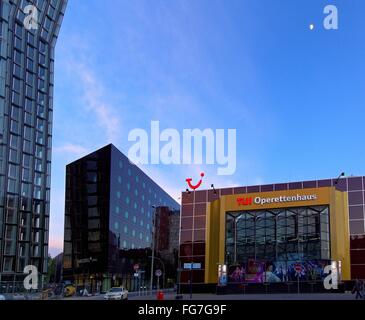 geography / travel, Germany, Hamburg, St. Pauli, Reeperbahn, dancing towers,  Arcotel, operetta house, Additional-Rights-Clearance-Info-Not-Available Stock Photo