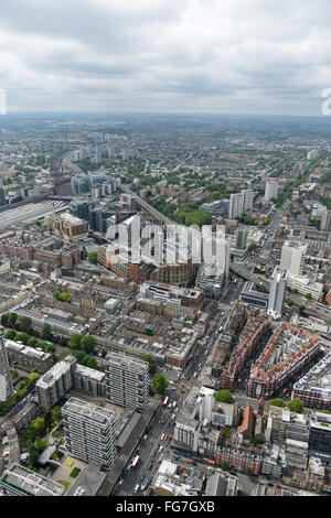 An aerial view of Paddington Basin in London, recently redeveloped with new homes and office space Stock Photo