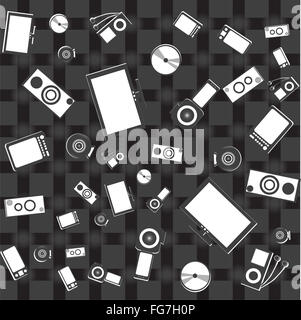 seamless electronic products background Stock Photo