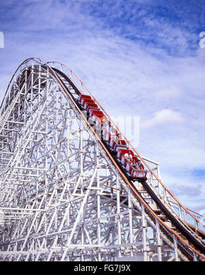 'Hurricane' roller coaster ride in theme park, Polk County, Florida, United States of America Stock Photo