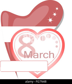 International womens day on 8th march. calendar icon Stock Photo