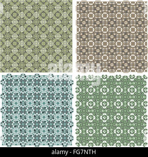 Big vintage plaid patterns set vector background Stock Photo
